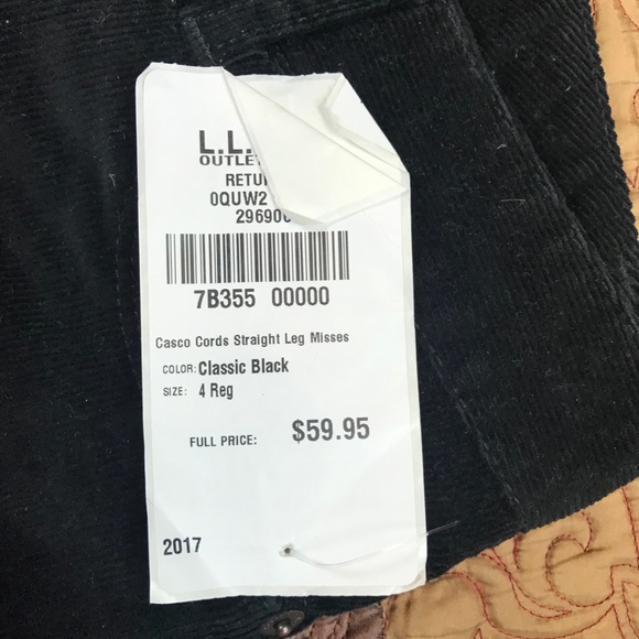 NWT LL Bean Casco Favorite Fit Straight Corduroy 4 - Picture 4 of 7